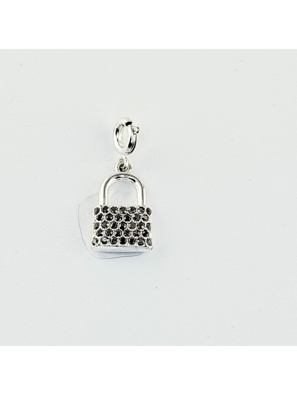 Bomb Party Charm - Retro Lock on Silver Plating